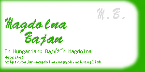 magdolna bajan business card